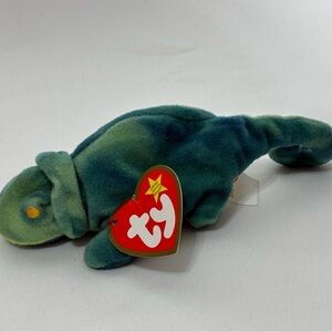 Teenie Beanie Babie Iggy oakbrook error & tush tag error of 1993 oakbrook error